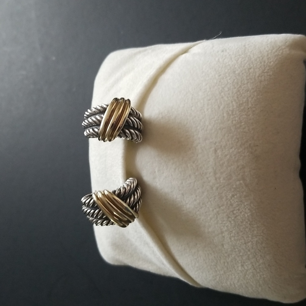David Yurman Authentic Cable Hoop Earrings